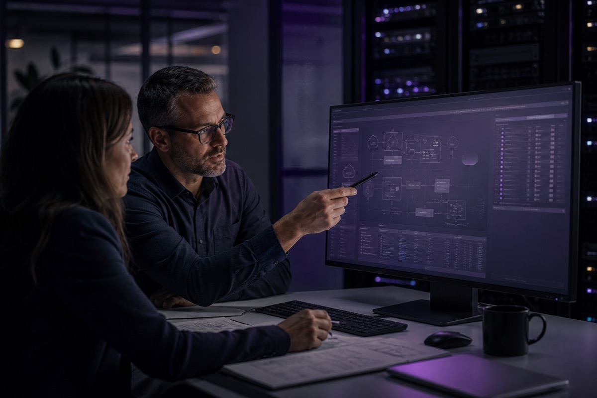 IT professionals planning secure and resilient business systems